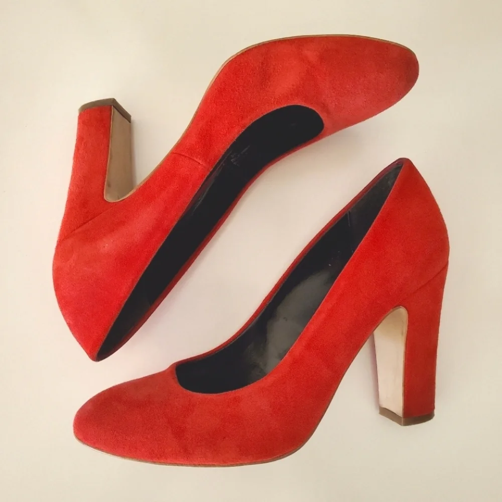 DUNE Red suede pumps